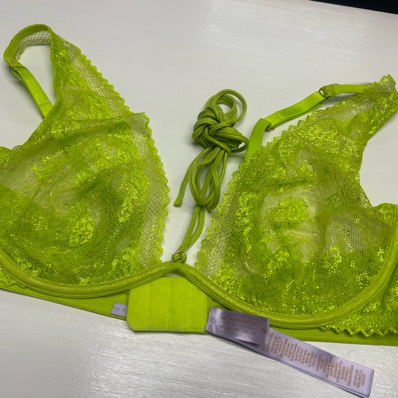 Savage Fenty 38C CAGED LACE UNLINED BRA WITH TIE - Picture 4 of 4